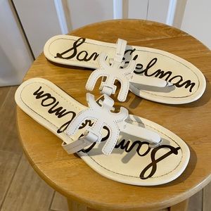 Size 8.5 Sam Edelman white sandals EUC